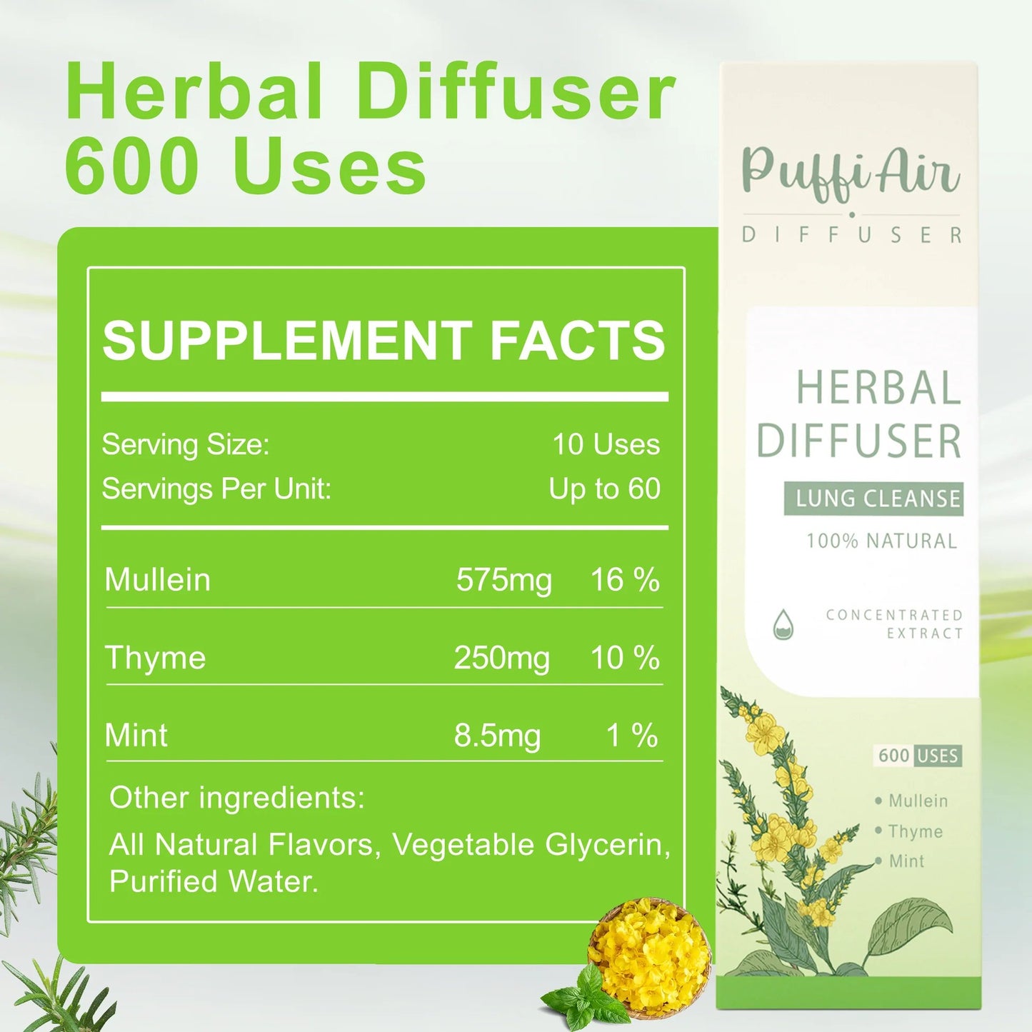 Hot Sale 49% OFF!!⚡50K+ SOLD!🔥🔥Pure Herbal Diffuser for Natural Health Support